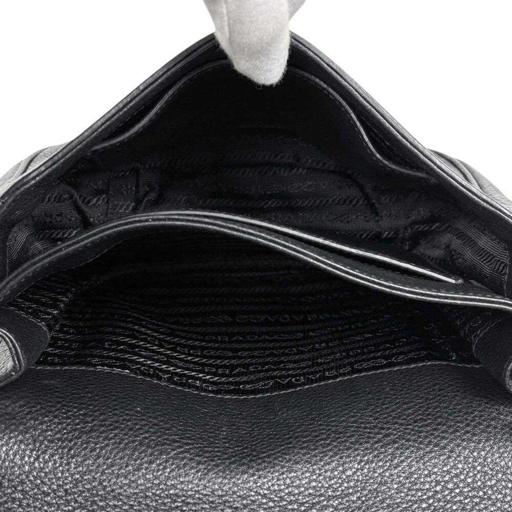 Prada PRADA Logo Shoulder Bag, 2-Way, Crossbody, Leather, Nero (Black), 1BD20... - Picture 9 of 9